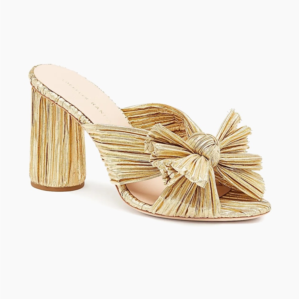 Loeffler Randal Penny Knotted Metallic Mules